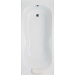 Baignoire rectangulaire polo 170x75cm avec dossier, accoudoirs, poign�es sculpt�es, � poser, pieds clipsables ...