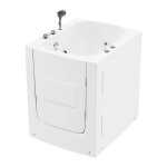 Home deluxe - baignoire pour seniors assise avec fonction balno vital l - 85 x 95 cm sortie latrale ...