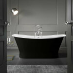 Rogier&mothes - baignoire sur socle en fonte maille coventry noire 173 cm peinture noire