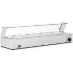 Bain marie - 2 000 w - 4 gn 1 / 2 - tap drle - protection en verre