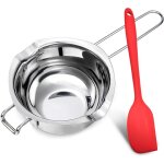 Bain marie, recipient a bain - marie en acier inoxydable 304, 400ml bol de fusion pour chocolat, sucre, ...