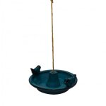 Bain d'oiseau en cramique  suspendre - l 27, 6 cm x l 30 cm x h 10, 2 cm - bleu - livraison gratuite ...
