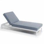 Oviala - bain de soleil en aluminium blanc