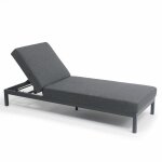 Bain de soleil en aluminium gris
