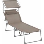 Songmics bain de soleil grand, chaise longue pliable, transat, 71 x 200 x 38 cm, capacit� de charge 150 ...