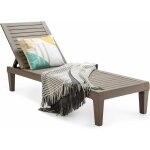 Costway bain de soleil inclinable chaise longue dossier r�glable sur 5 positions charge 180kg r�sistante ...
