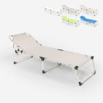 Bain de soleil de plage transat pliant en aluminium seychelles - gris