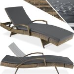 Tectake - bain de soleil en rotin avec cadre en aluminium résistant aux rayons uv Tectake - bain de soleil en rotin avec cadre en aluminium résistant aux rayons uv