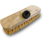 Balai brosse lave - pont 22 cm en chiendent - monture bois - douille vissante plastique - quantit� x ...