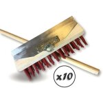 Balai de cantonnier avec racloir métallique lot de 10 longueur 32 cm piste extérieur garnissage pvc semelle ... Balai de cantonnier avec racloir métallique lot de 10 longueur 32 cm piste extérieur garnissage pvc semelle ...