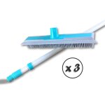 Kibros - balai de coiffeur raclette intégrée sols secs et mouillés - lot de 3 - balai de coiffeur Kibros - balai de coiffeur raclette intégrée sols secs et mouillés - lot de 3 - balai de coiffeur