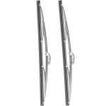 Balais d'essuie - glace quatre saisons pour voiture, 40 cm, universels, en acier inoxydable poli, adapt�s ...