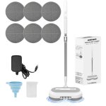 Balai électrique sans fil, balai à franges sans fil avec réservoir d'eau de 300 ml et lampe frontale, ... Balai électrique sans fil, balai à franges sans fil avec réservoir d'eau de 300 ml et lampe frontale, ...