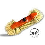 Balais m�nage demi - t�te garnissage soie blanche 65 mm sans manche - lot de 6 - sans manche