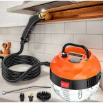 Balai vapeur, 2500w nettoyeur vapeur � main avec 6 vitesses r�glables et 3 types de t�tes pour le nettoyage ...