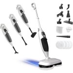 Balai � vapeur pour sols durs, nettoyage en profondeur, 4 tampons lavables pour bois, bois, stratifi�, ...