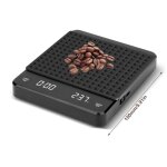 Balance caf� avec minuterie, balance de precision avec �cran led et coussin thermique, multifonctionnelle ...