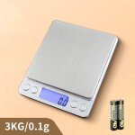 Balance de cuisine, 3kg x de 0. 1g, chelle de lettre de haute prcision avec la fonction de tare, fonction ...