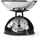 Balance de cuisine analogique metal capacite 5 kg noir