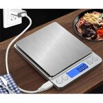 Balance de cuisine num�rique avec chargement usb, balance num�rique 0, 1 g / 3 kg, balance �lectronique ...