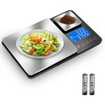 Balance de cuisine num�rique � double plateforme, pr�cision de 1 g et 0, 01 g, capacit� de 15 kg et 500 ...