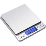 Balance de cuisine numrique en grammes 500g 0. 01g, balance de poche multifonctionnelle en acier inoxydable ...