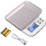 Balance de cuisine num�rique haute pr�cision 0, 01g / 1kg - table en acier inoxydable �tanche, mesure ...