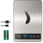 Balance de cuisine num�rique rechargeable (15kg) - haute pr�cision 1g / 0, 1 oz, balance alimentaire ...