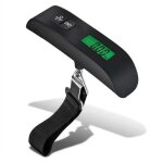 Balance digitale de voyage avec crochet, fonction tare, conversion d'units. prcise jusqu' 50 kg, pratique ...