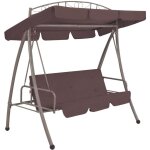 Balancelle convertible d'ext�rieur avec auvent caf� 2