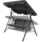 Balancelle de jardin avec auvent noir vidaxl Balancelle de jardin avec auvent noir vidaxl