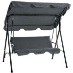 Balancelle de jardin - trois places - toit ouvrant r�glable - capacit� 240 kg - structure acier