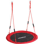 Balancelle nid relaxdays, poign�es rembourr�es, enfants, hauteur r�glable, ext�rieur, �: 120 cm, max ...