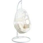 Balancelle ovale en rsine blanche ajoure sur pied