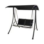 Balancelle avec toit 2 places gris structure en fer peint gris anthracite - lazio Balancelle avec toit 2 places gris structure en fer peint gris anthracite - lazio