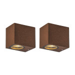 Baleno - applique murale - 2 pi�ces - l 65 mm - brun rouille - classique / antique, rustique, industriel ...