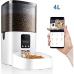 Balimo distributeur de croquettes automatique 4l pour chats chiens avec webcam wifi mangeoire automatique ...