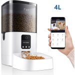 Balimo distributeur de croquettes automatique 4l pour chats chiens avec webcam wifi mangeoire automatique ...