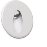 Balise ext�rieure led 3w encastrable au mur ronde oval adam 2700k blanc blanc chaud