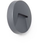 Balise extérieure led 3w saillie murale rond nilsa 2700k anthracite blanc chaud Balise extérieure led 3w saillie murale rond nilsa 2700k anthracite blanc chaud