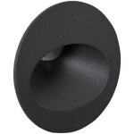 Balise ext�rieure murale led encastrable 3w ronde coney grise 4000k blanc neutre