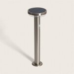 Balise ext�rieure sur pied solaire led 5w 50cm aluminium avec d�tecteur de mouvement barton argent