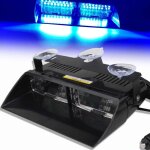Balise feu de d�tresse bleu 16 led application de la loi lumi�re avertissement stroboscope clignotant ...