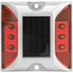 Balise solaire led pour all�e - piquet �tanche �clairage ext�rieur route jardin rouge