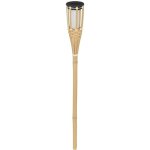 Torche solaire bambou beige 8x70 cm