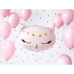 Ballon aluminium chaton, rose, 48 x 36 cm Ballon aluminium chaton, rose, 48 x 36 cm