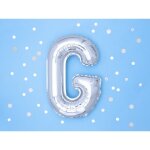 Ballon aluminium lettre g, 35 cm, argent
