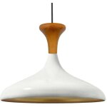 Bamyum - lampe suspendue simple en tte de lit en bois blanc ? lustre vintage e27 35 cm pour salon, ...