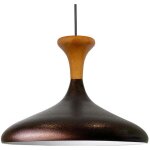 Bamyum - lampe suspendue simple en tte de lit en bois brun ? lustre vintage e27 35 cm pour salon, chambre ...