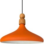 Bamyum - lampe suspendue simple en tête de lit en bois orange ? lustre vintage e27 Ø35 cm pour salon, ... Bamyum - lampe suspendue simple en tête de lit en bois orange ? lustre vintage e27 Ø35 cm pour salon, ...